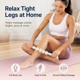 Massage Roller Stick for Full Body Use – Textured Handheld Roller for Legs, Calves, Arms, Back & Yoga Relaxation