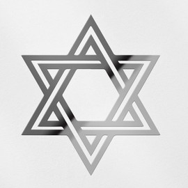 Transparent Decal Stickers of Star of David S (Metallic Silver) Premium Waterproof Vinyl Decal Stickers for Laptop Phone Accessory Helmet Car Window Mug Tuber Cup Door Wall Deco NVCSKUS523906SI090622