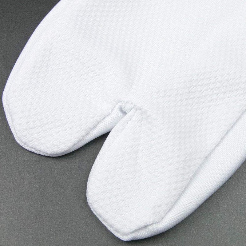 Kyoetsu Men's Tabi Socks, Stretch, White, Anti-Slip, wht, 25-26cm