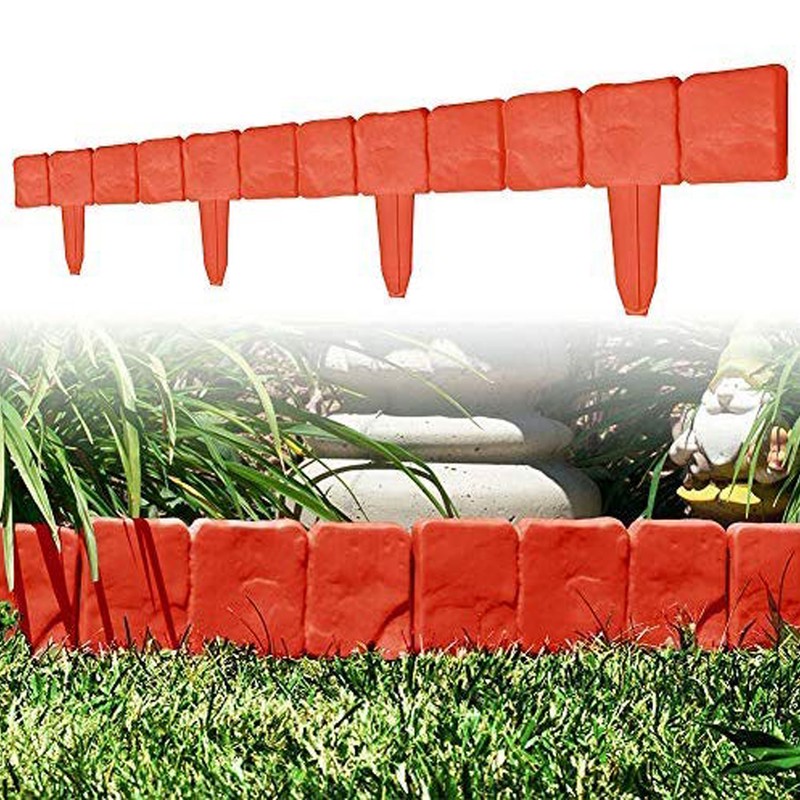 10pcs Landscape Edging Border Plastic Garden Fence Lawn Decorative Border