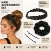 Hair Accessories Set - Braided Headband - Satin Hair Ties