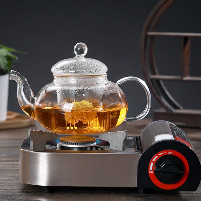680ml Glass Teapot with Filter Heat Resistance Transparent Tea Kettle