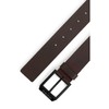 HUGO Men's Gelio-B Sz40 Leather Belt with Matte Black Logo