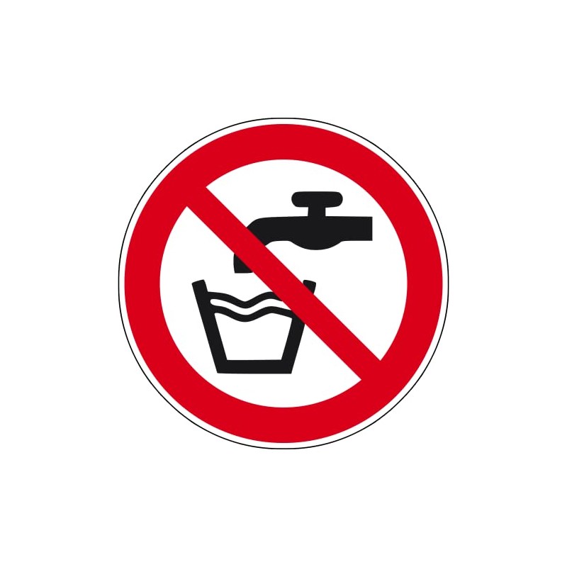 Sign No Drinking Water According to ASR A1.3/DIN 7010 Aluminium