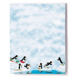 Paperdirect Penguin Winter Wonderland Holiday Christmas Theme Stationery, Border Paper, Letterhead 8.5 x 11, 100 sheets, Elegant Premium Writing Paper, Decorative Printer Paper