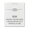 Philip Jones Sterling Silver Mum Quote Heart Link Bracelet