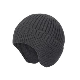 BOYSSPAA Winter warm knitted hat with earmuffs, specially designed for outdoor winter, a good choice, Grey, Unit size