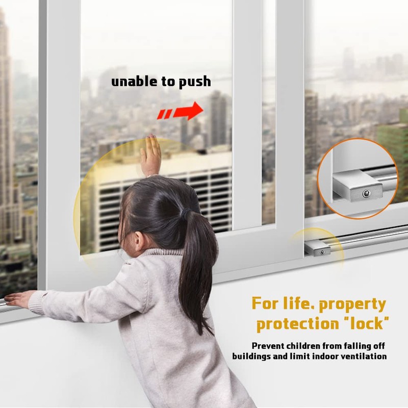 2 Pack Sliding Door Safety Lock - Child Proof Window