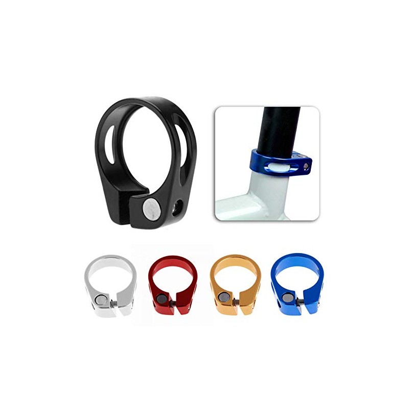 Bike Seat Post Clamp, Metal Ultralight Bicycle Lock Seat Clamp