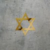 Decal Stickers of Star of David Jewish (Metallic Gold) (Set