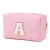 Muka Small Letter Makeup Bag, Travel Small PU Leather Cosmetic