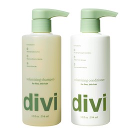 divi Set De Champú Y Acondicionador Voluminizadores Para Mujeres Y Hombres - Dúo Ligero Para El Cuidado Del Cabello Fino Y Debilitado - Aporta