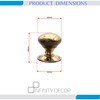 Infinity Decor Pair of Aged Brass Hammered Mushroom Mortice Rim