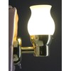 Pactrade Marine Mini LED Brass Frosted Glass Wall Light