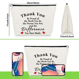 Colleague Appreciation Gifts Makeup Bag Coworker Leaving Gifts Thank You Gifts for Boss Manager Employee Teacher Friend Farewell Gifts Christmas Travel Cosmetic Pouch Goodbye Gifts Work Bestie Gifts
