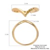 TJC Natural Yellow Diamond Wishbone Ring for Women in 14ct