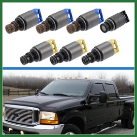 Motoforti Engine Shift Control Gearbox Solenoid Valve Kit Fit for 6HP19 6HP26 6HP32 - Pack of 7 Titanium Tone Long-lasting