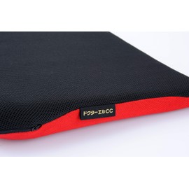 Dr. Elle Doctor CC Black × Red Car Back Pain Protection Cushion