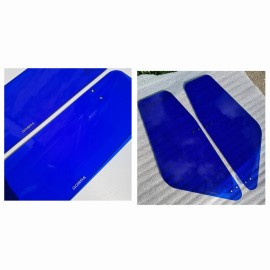 DAXCNC Shelby Cobra / Factory 5 Replacement/ TRANPARENT BLUE WINDWING AND SUN VISOR SET