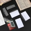 6PCS Horizontal Half Card Badge Holders, Frosted Rigid Clear Plastic