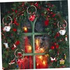 Ciieeo 4pcs Christmas Bell Decorations White Red Hanging Bells with