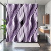 Uiiooazy Shower Curtain, Purple Purple, Shower Curtain, Abstract Geometric Pattern,