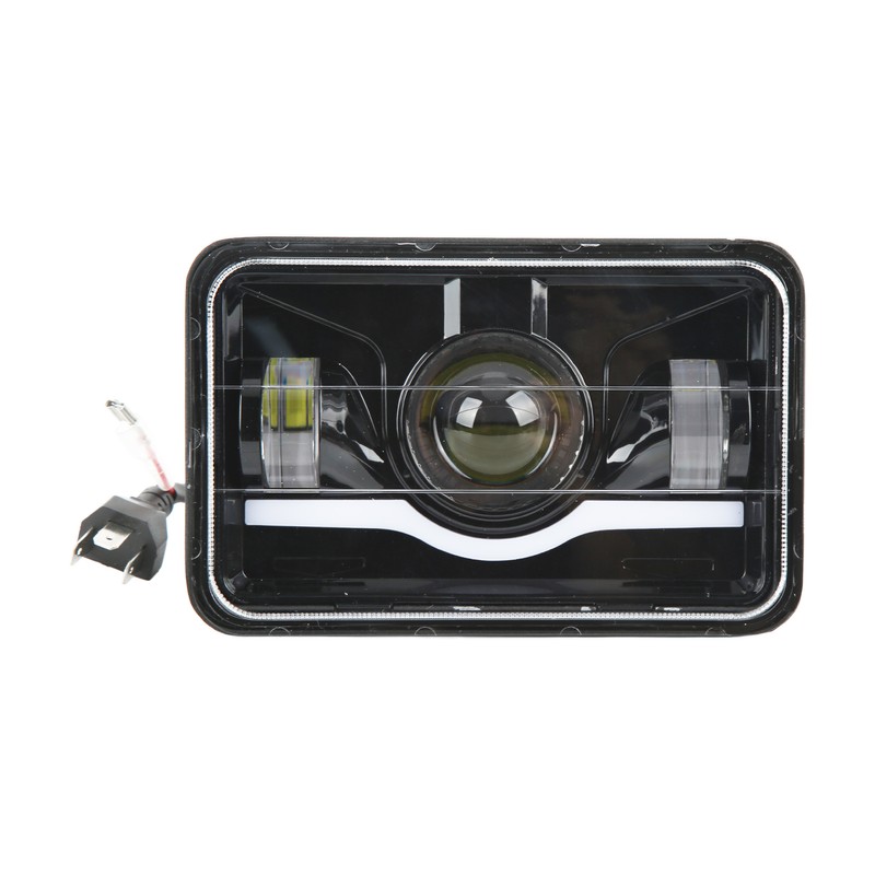 Truck Front Square LED Headlight with High Low Beam DRL