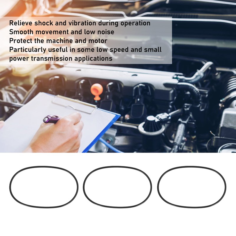 5Pcs Round Rubber Motor Belt Industrial Mechanical Equipment Transmission Parts