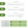 Irekamons Plastic Silverware Set, 30-Piece Disposable Plastic Utensils for Parties,