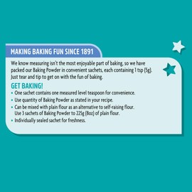 Dr. Oetker Baking Powder Sachets, 6 x 5g