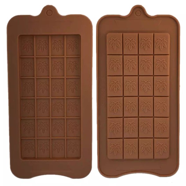 Unbranded Silicone Leaf Chocolate bar breakable Mold, Gummy, For Muffins