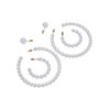 Urban Classics Unisex Pearl Hoop Earrings, Pack of 3, gold