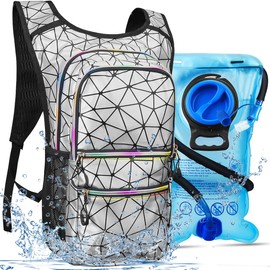 CITCAR Hydration Pack, Water Backpack with 3L Hydration Bladder Lightweight Insulation, Festival Essential, Rave Hydration Backpack, Hydropack Backpack for Rave, Hiking, Biking, Running, Festival Gear