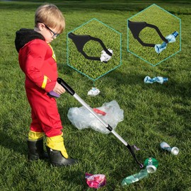 Litter Picker Grabber Stick for Children, KY-Tech 26inch Foldable Litter Pickers Helping Hand Grabbers for Disabled, Long Arm Rotating 360 Degree Reaching Aids (26" Purple)