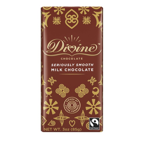Divine Chocolate Milk Chocolate, 3 Oz (Pack Of 12)