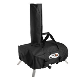 SizzleDelite Ember 12 Pizza Oven Cover - Black, Waterproof, Polyester & PVC, Perfect Fit, Easy to Carry