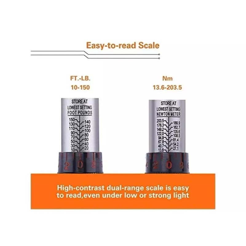 Tacklife Mechanics Tool Torque Ratchet Wrench Handle with Socket Adapter