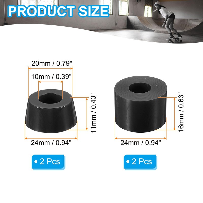 PATIKIL Skateboard Bushing for Skateboard Parts 90A PU Longboard Truck