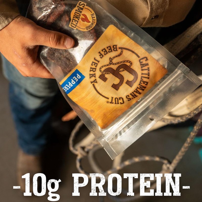 Cattleman's Cut Peppered Steakhouse Beef Jerky, 10 Ounce