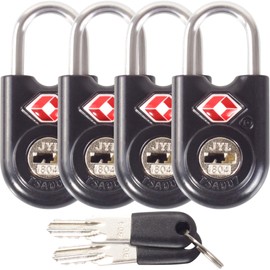 OW-Travel Lock with Key Suitcase Lock Padlock Luggage Lock Security Lock Key Lock Theft Secure Lock TSA Lock for Travel Suitcase Locker Backpack Luggage: 4 Black
