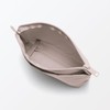 MUJI 84475696 Wrinkle Nylon Pouch with Gusset, Pink, M, Approx.