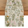 Artoid Mode Wood Wild Flowers Floral Spring Table Runner,Seasonal Summer