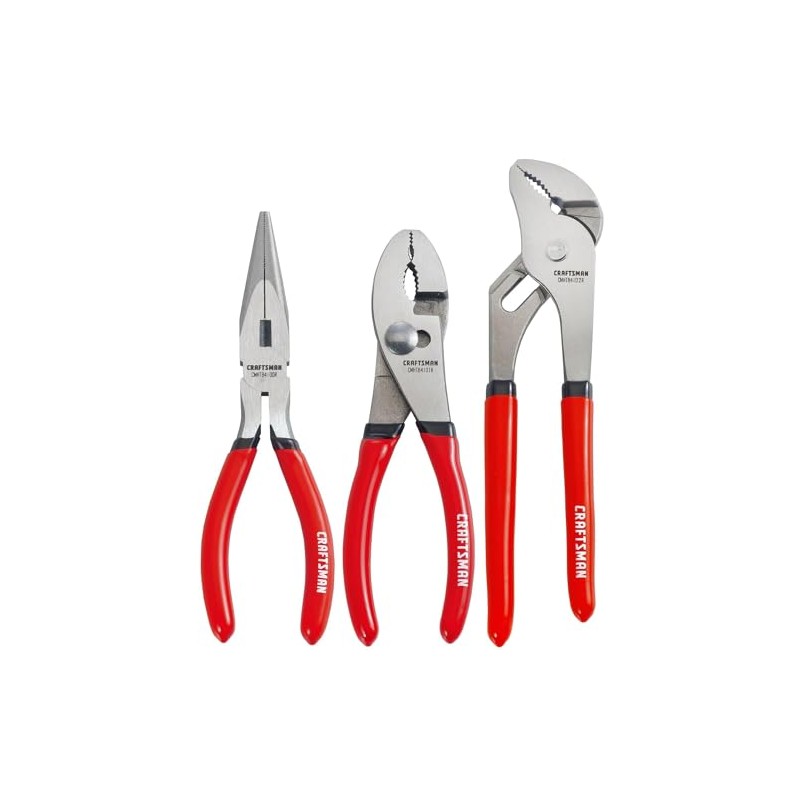 CRAFTSMAN Pliers Set, 3 Piece Set, 6 Inch Long Nose,