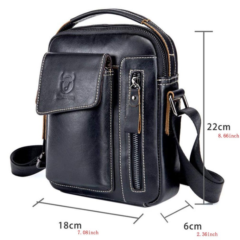 Xieben Leather Shoulder Crossbody Travel Bag for Men Women, #07