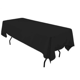 Mosley Mantel Varios Colores para Mesa de Banquetes, Eventos y hogar Rectangular, Cuadrados o Redondos (Negro, Rectangulo 300x150 cm)