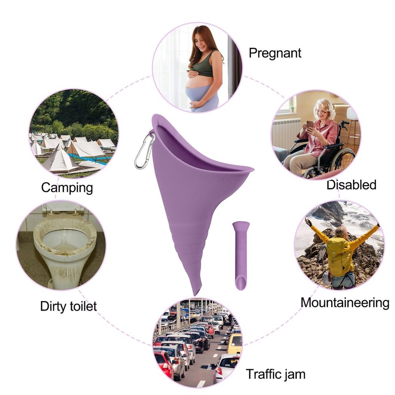 JOOTUEPO Female Urination Device Portable Urinal Funnel with Drawstring Bag,