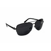 square aviator BIFOCAL READING SUNGLASSES gunmetal frame dark gray lens