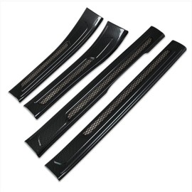 Beautost for Honda New CRV CR-V 2023 2024 2025 Inside Door Sill Scuff Plate Guard Cover Trims (Carbon Fiber Black)