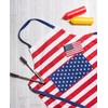 DII 100% Cotton, American Flag Unisex Bib Chef Kitchen Apron,