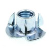 Prime-Line 9078051 T-Nuts, 3-Prong, 3/8 In.-16 X 7/16 In., Zinc